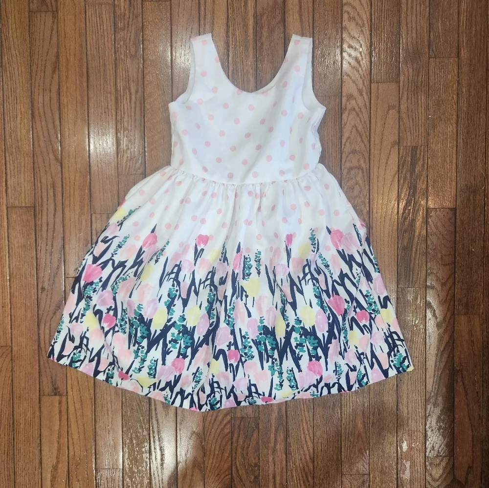 Gymboree Size 8 polka dot flower dress